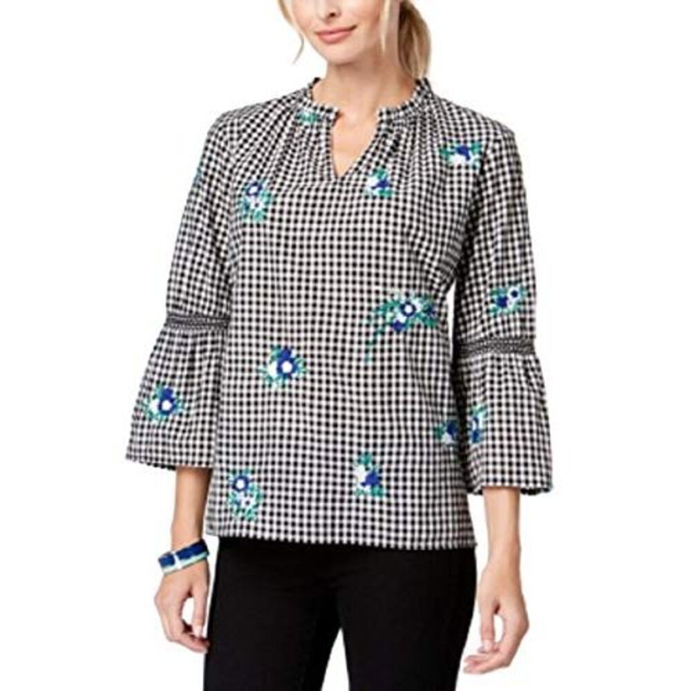 Charter Club Cotton Embroidered Top